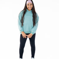 Kids Steel Blue "Moving In Silence " Hoodie