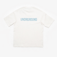 THE ORIGIN TEE- WHITE/CLOUD NINE BLUE