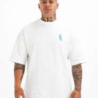 THE ORIGIN TEE- WHITE/CLOUD NINE BLUE