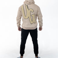 Tan/Black Hoddie " Moving In Silence " Collection