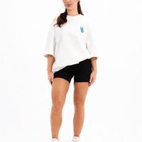 THE ORIGIN TEE- WHITE/CLOUD NINE BLUE