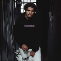 Black/Purple Hoodie " Moving In Silence " Collection