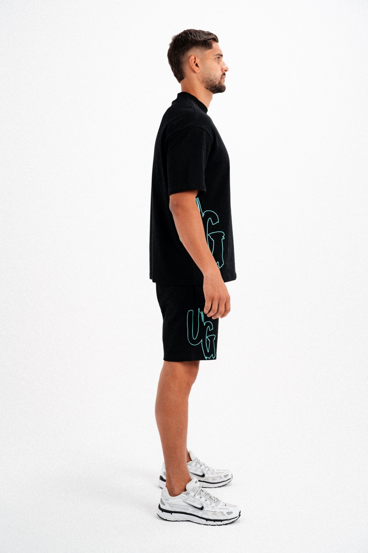 CODE OF SILENCE SHORTS- (BLACK/TIFFANY)