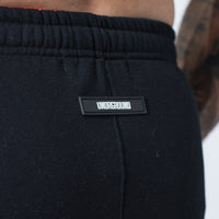 Black Double Print Cotton Shorts