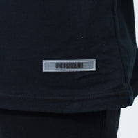 Black Double Print Box Fit Tee