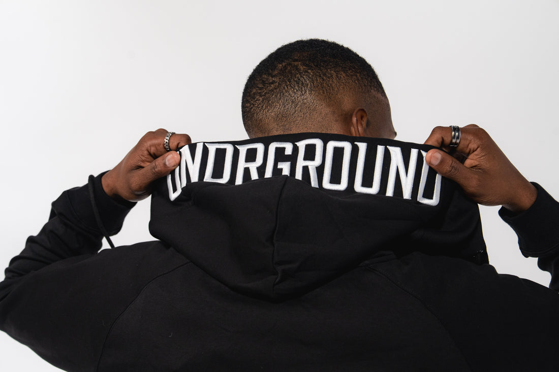 3D Embroidered Zip Up Hoodie