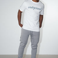 Fitted White Tee “OUT THA MUD”