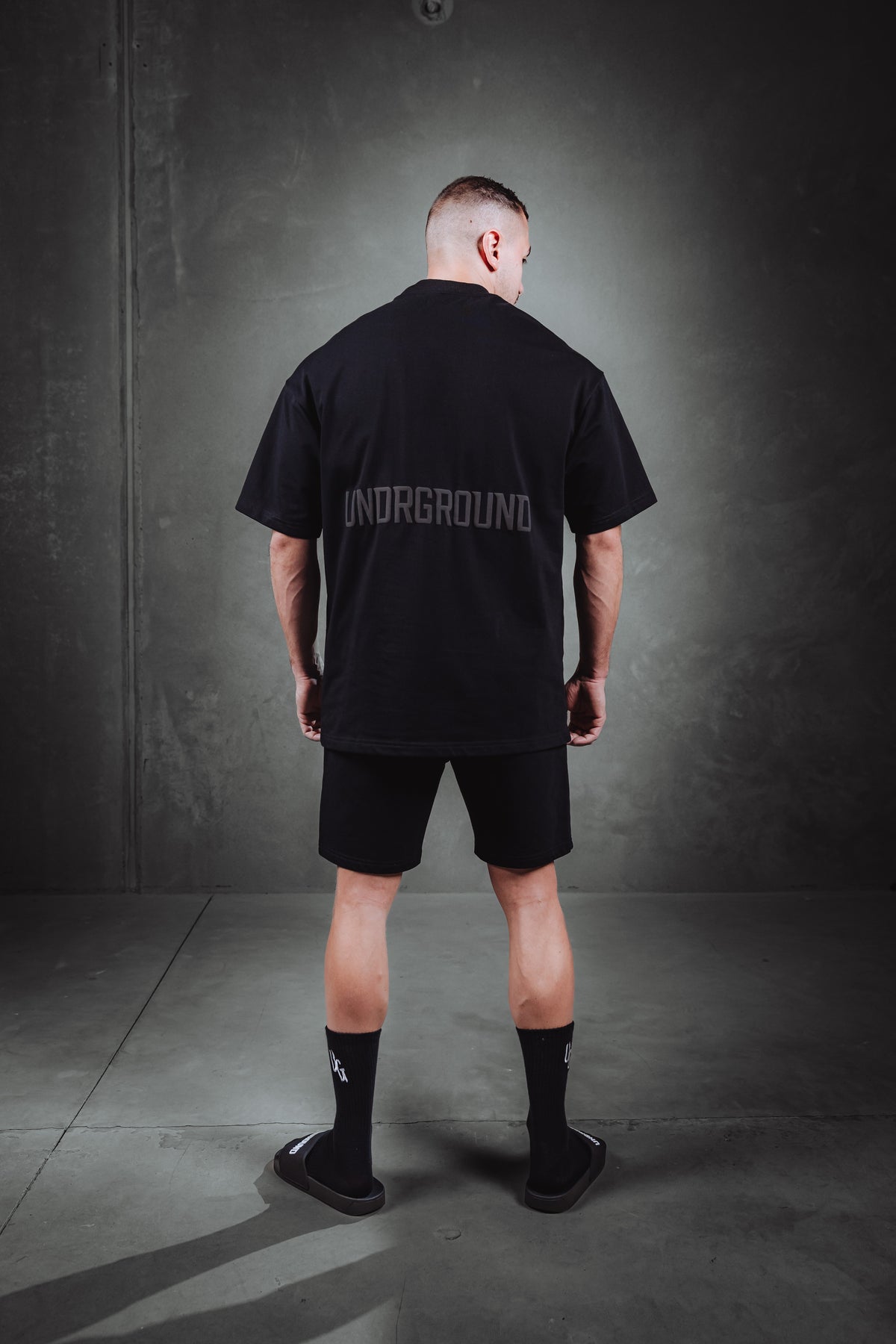 Black UG Logo Mid Socks