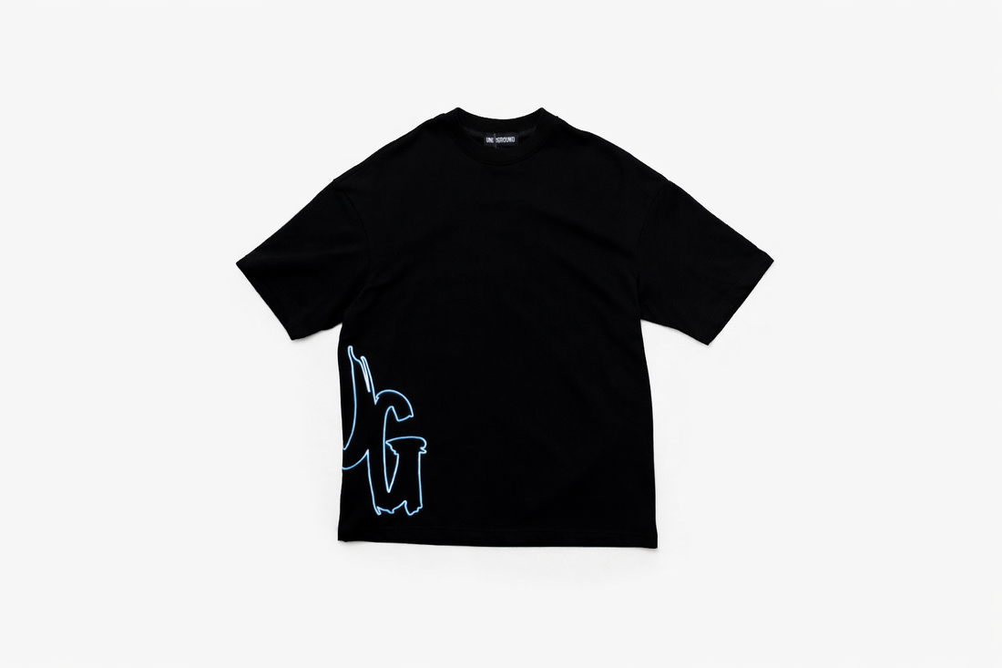 CODE OF SILENCE TEE - BLACK/CLOUD NINE BLUE