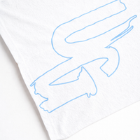 CODE OF SILENCE TEE - WHITE/CLOUD NINE BLUE