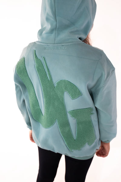 Kids Steel Blue "Moving In Silence " Hoodie