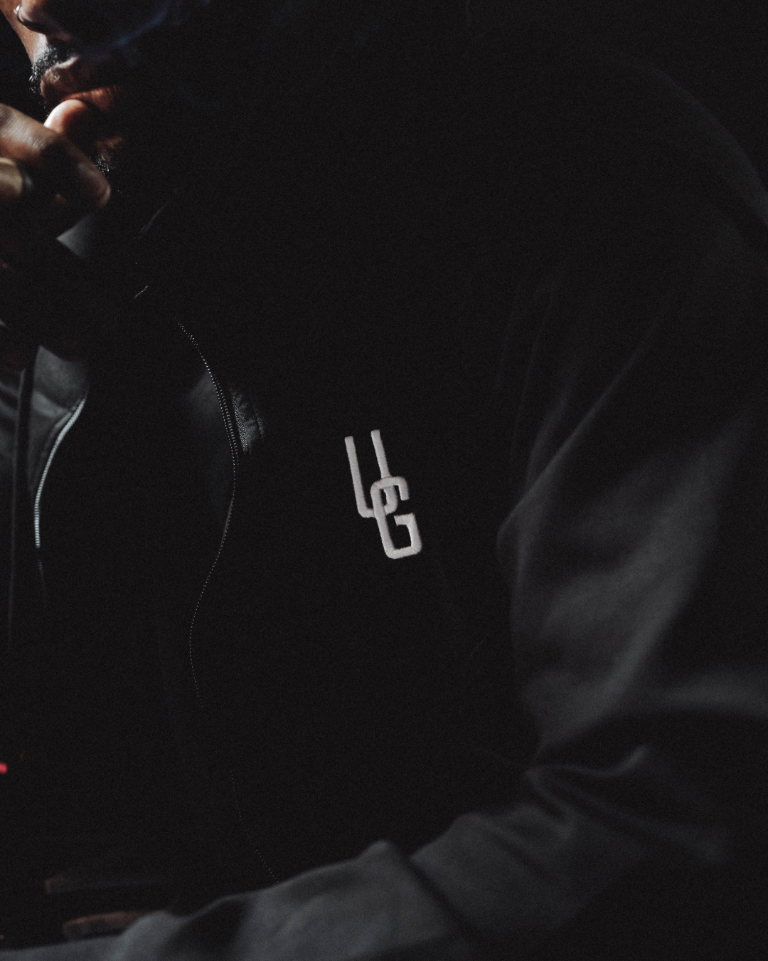 3D Embroidered Zip Up Hoodie