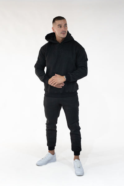 Black Trackpants " Moving In Silence " Collection