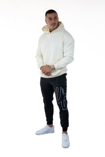 Cream/Off White Hoodie " Moving In Silence " Collection