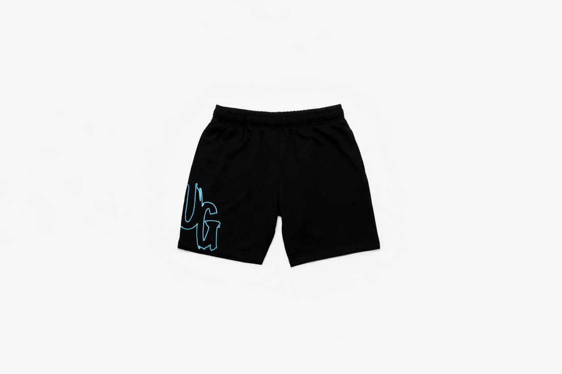 CODE OF SILENCE SHORTS- BLAKC/CLOUD NINE BLUE