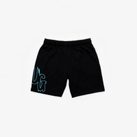 CODE OF SILENCE SHORTS- BLAKC/CLOUD NINE BLUE