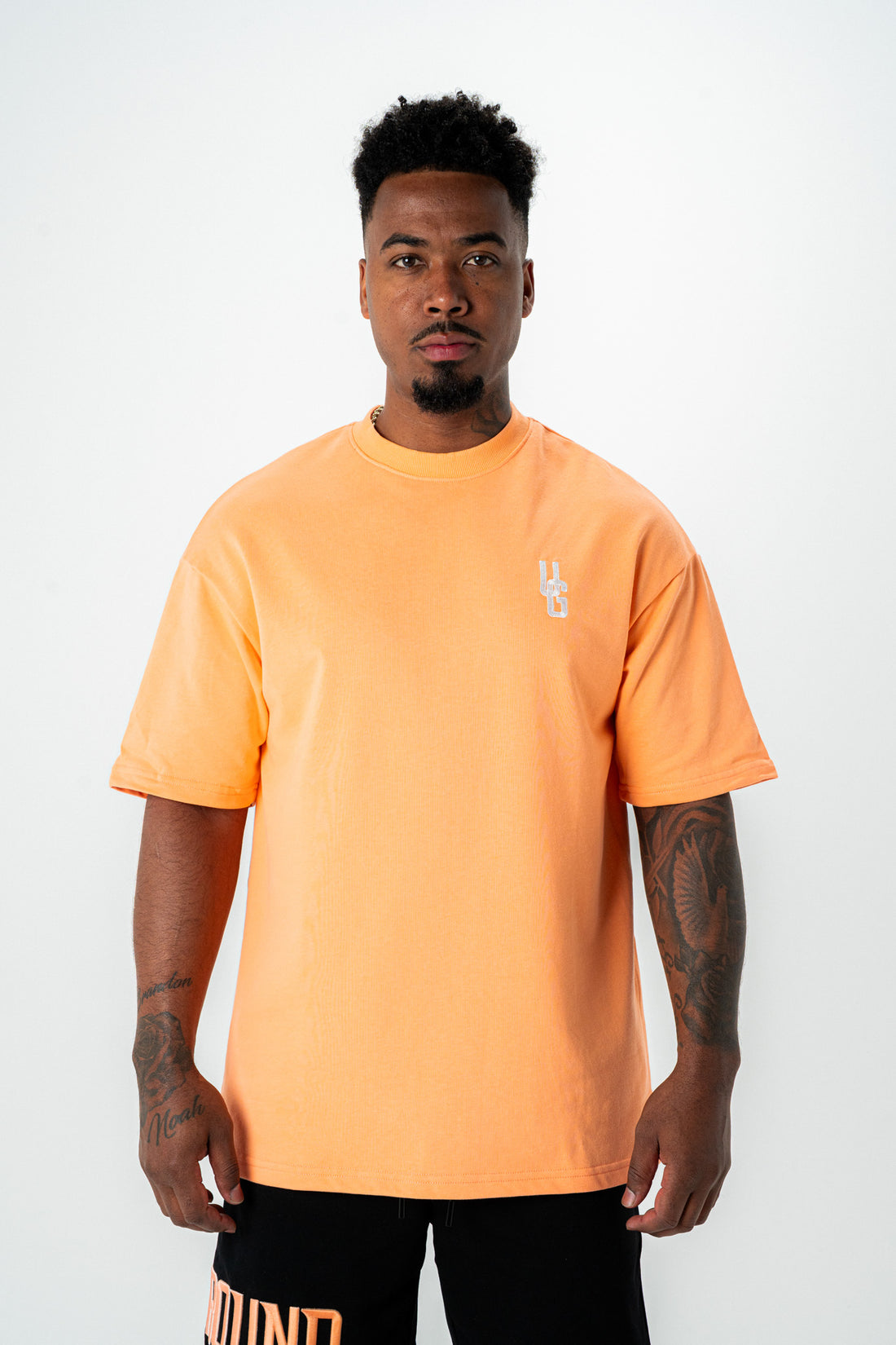 EMPIRE STREET TEE SUMMER ORANGE/WHITE