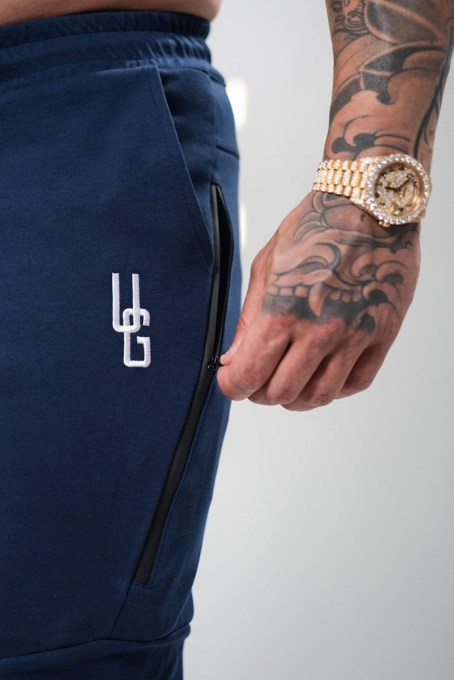 Men's Tapered Trackies x Washed Navy