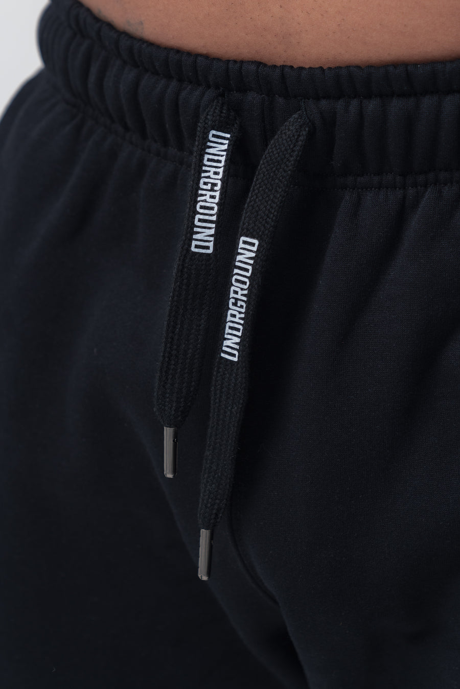 Reflective Black Tapered Joggers