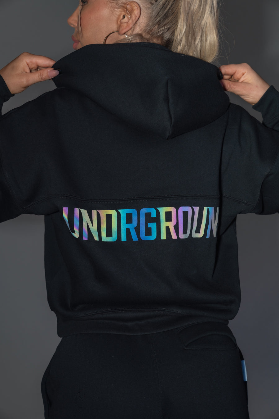 Women's Oversize Reflective Hoodie