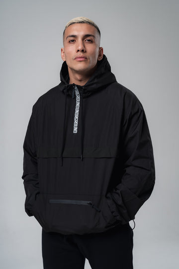 Lightweight Pull Over Half Zip x Black