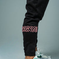 Hype Trackpants Black/Rose