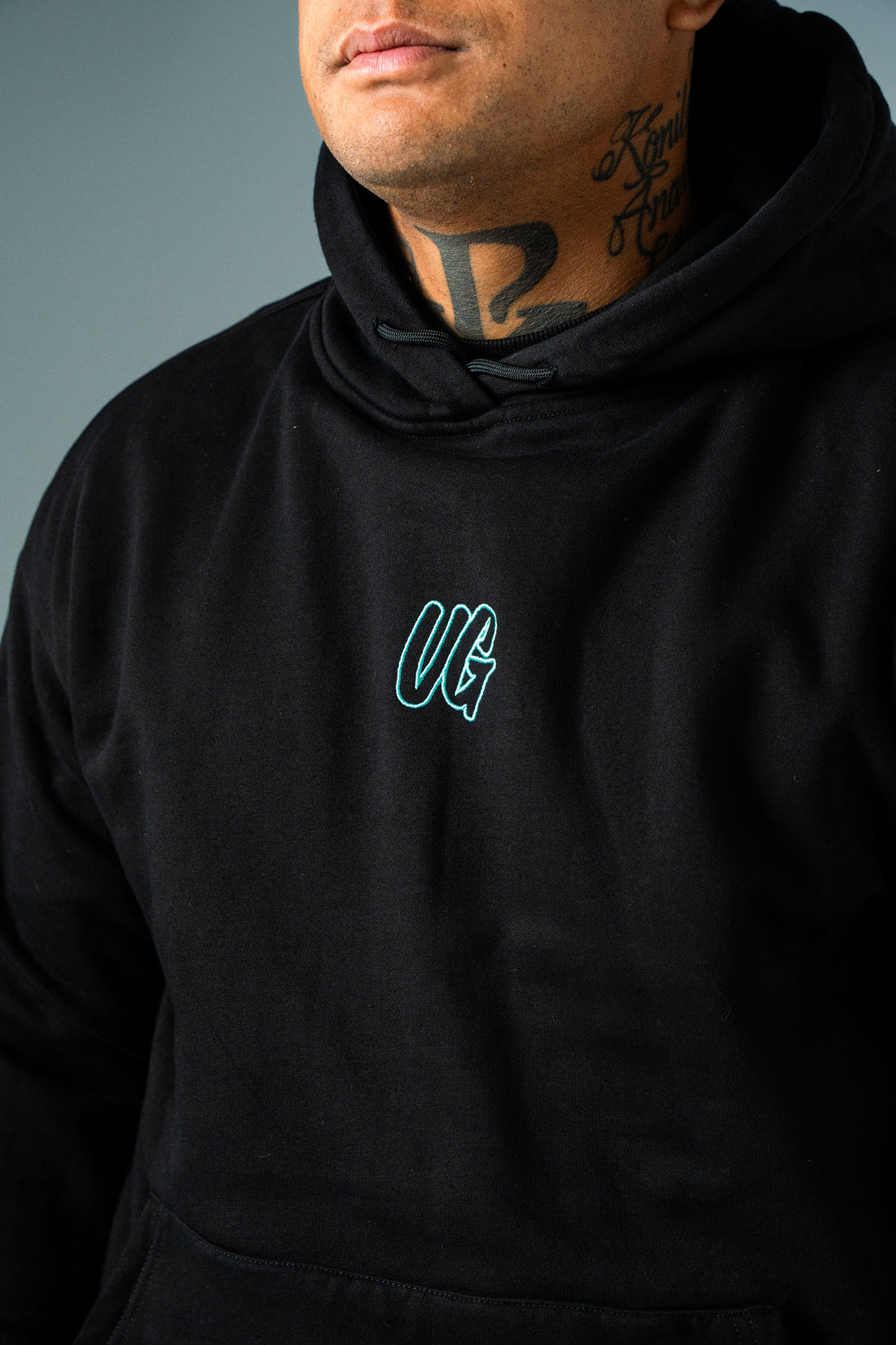 Hype Hoodie Black/Tiffany