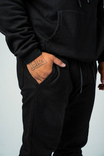 HYPE TRACKPANTS BLACK/ROSE