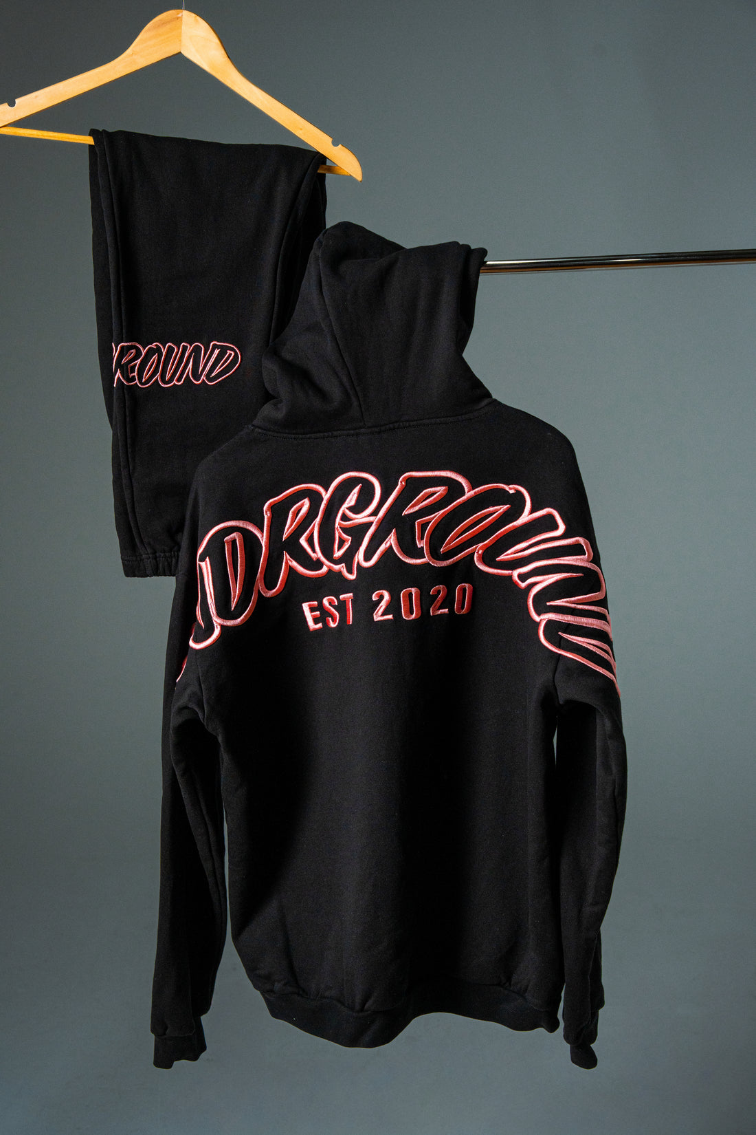Hype Hoodie Black/Rose