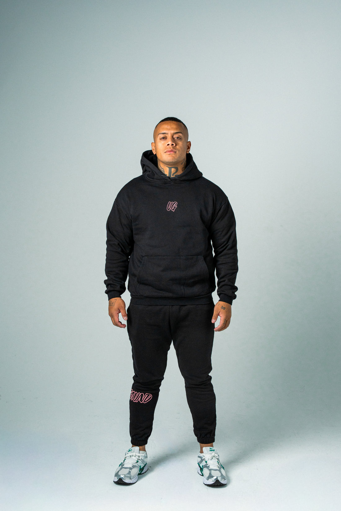 Hype Hoodie Black/Rose