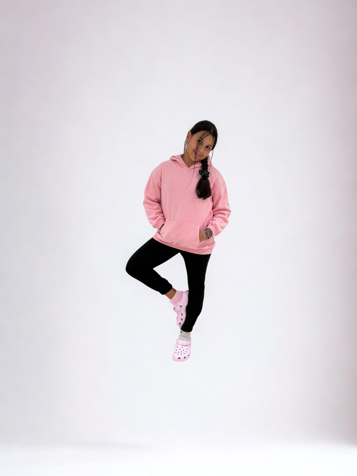 Kids Pink " Moving In Silence " Hoodie