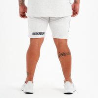 OMERTA - WHITE MARL SHORTS