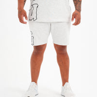 OMERTA - WHITE MARL SHORTS