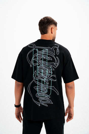 MI VIDA LOCA TEE (BLACK/TIFFANY)