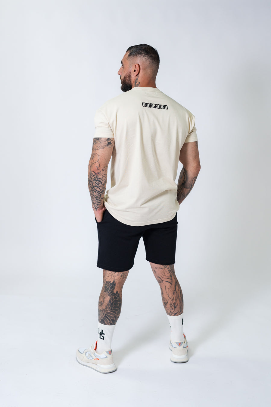 Off White-Oversized Box Fit tee