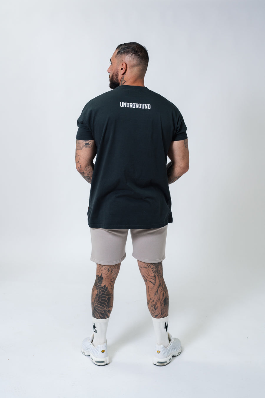 Charcoal BLK- Oversized Box Fit Tee