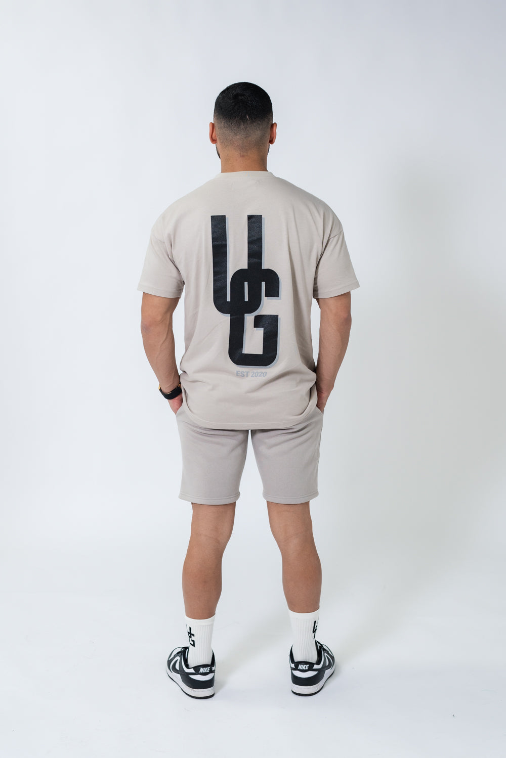 Taupe Double Print Box Fit Tee