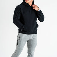 Black Embossed Hoodie