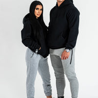 Black Embossed Hoodie