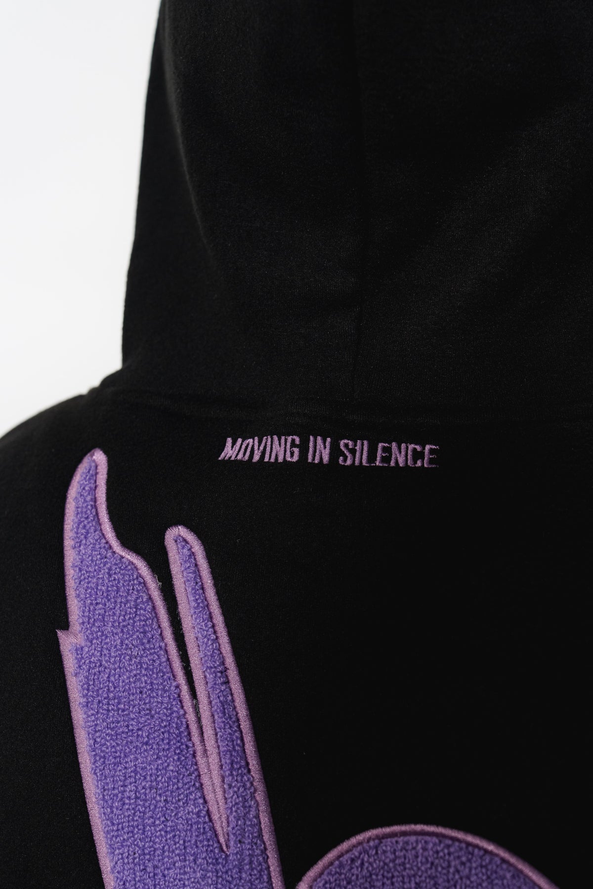 Black/Purple Hoodie " Moving In Silence " Collection