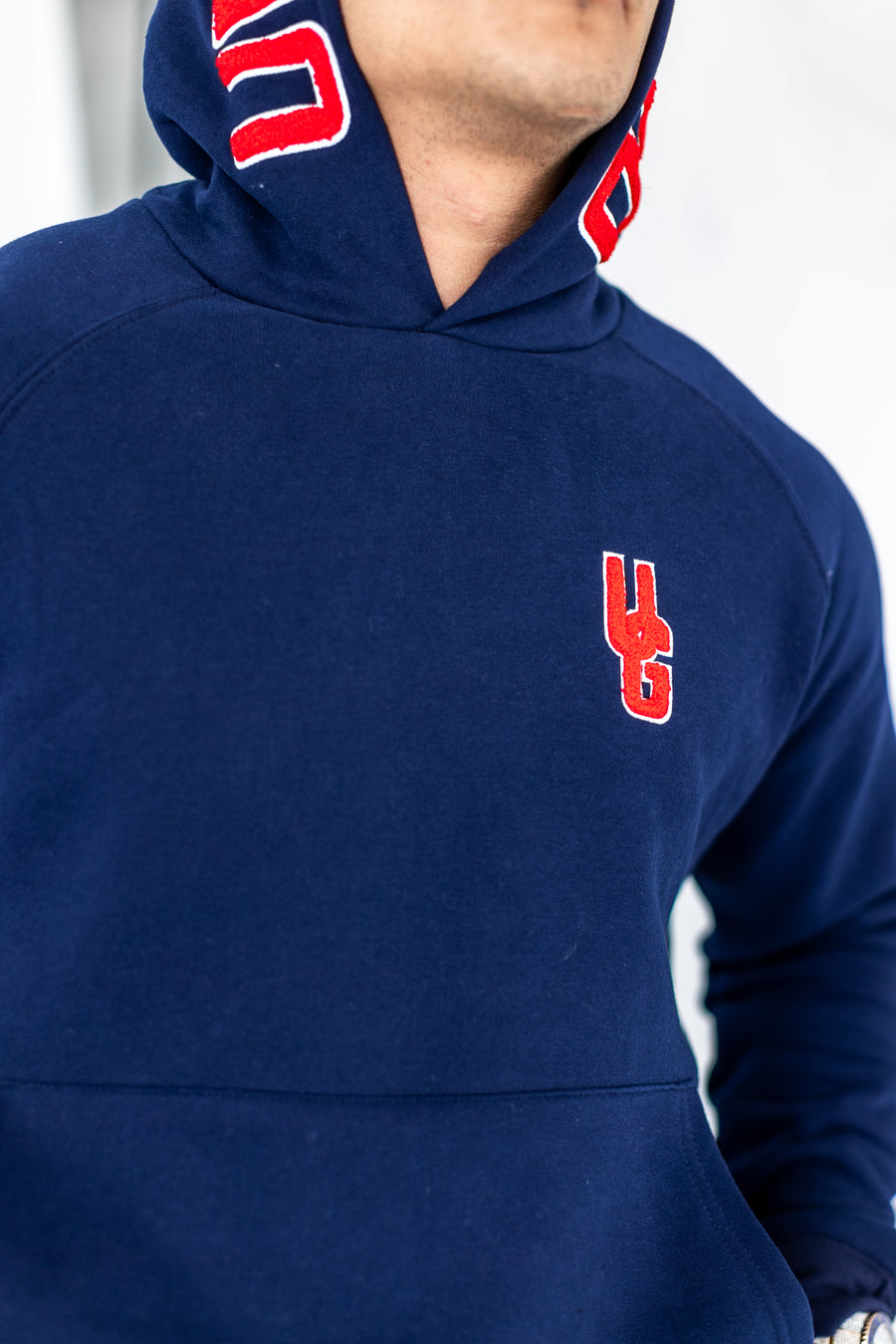 Navy x Red Hoodie