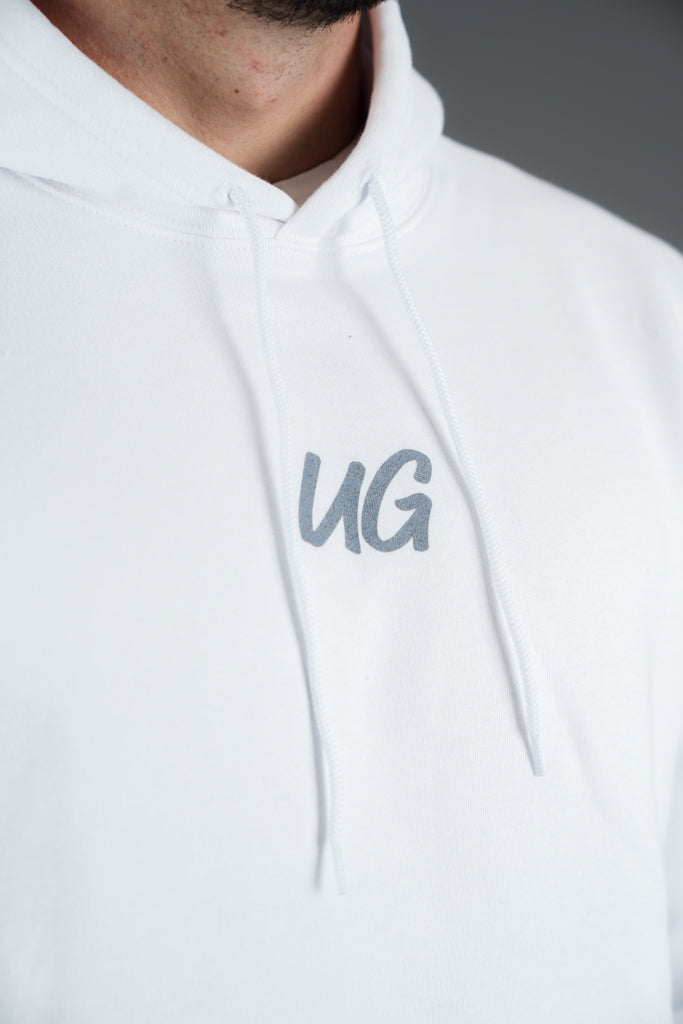 White/Grey Men's Hoodie