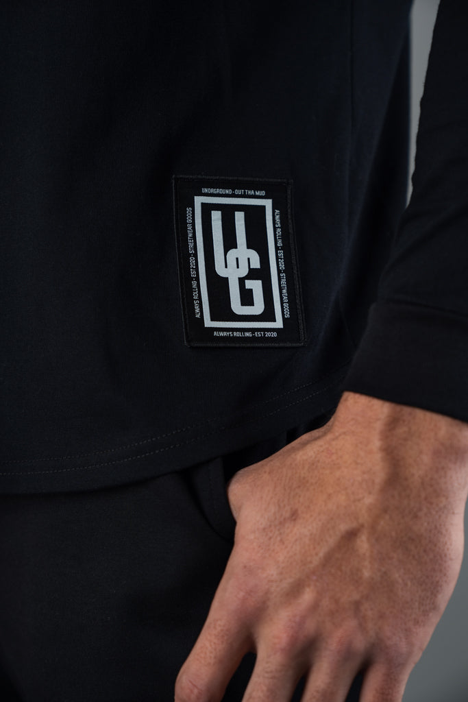 Long Sleeve Tee Black/White