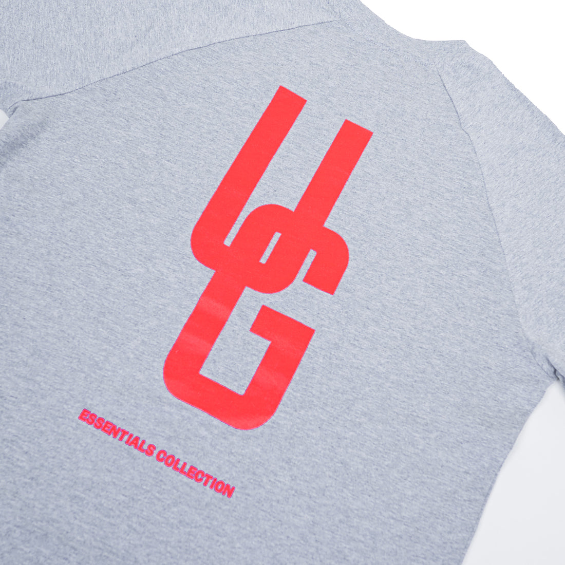 Curved Tee Red Logo x Grey