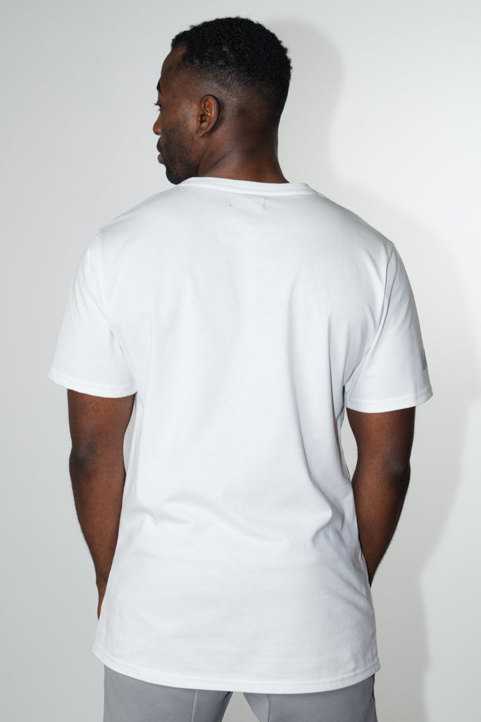 Fitted White Tee “OUT THA MUD”