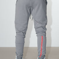Men's Tapered Joggers Grey/Red/White