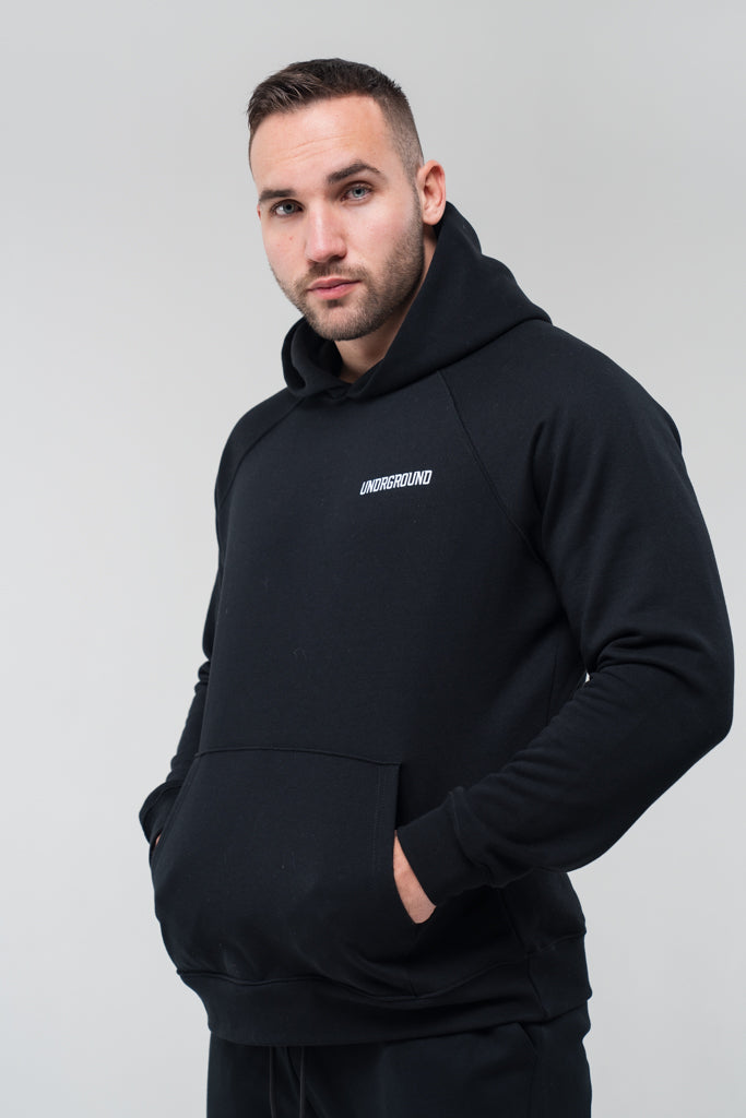 Cotton Hoodie x Black