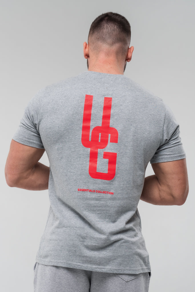 Grey UG Tee x Red Logo