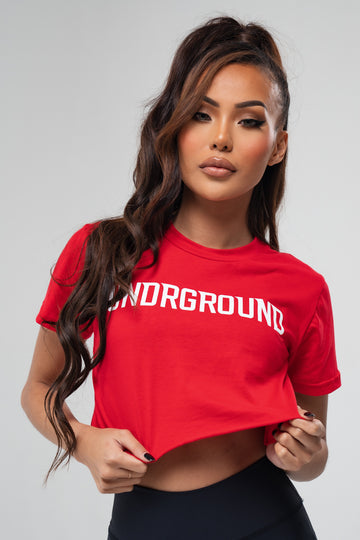 Crop Tee x Red