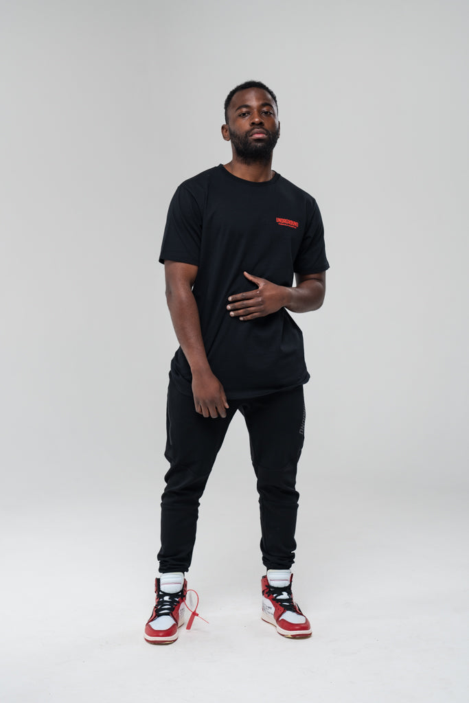 Straight Tee Red Logo x Black